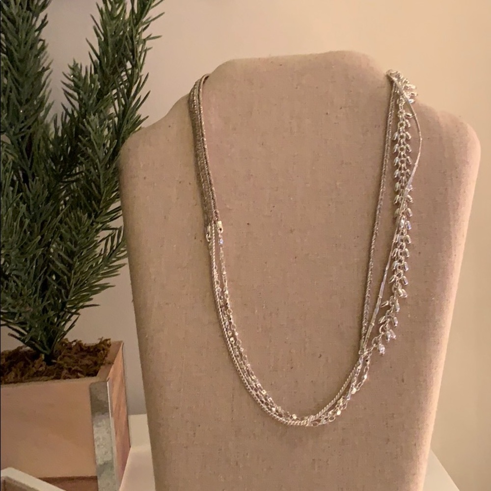 Stella & Dot Silver Multi-Layer Necklace